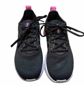 Adidas Kaptir Black Screaming Pink Women’s Athletic Shoe Size 7 EUC