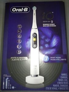 Oral-B iO Series 9 Rechargeable Electric Toothbrush,White w/ 4 Brush Head