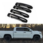 For Toyota Tundra CrewMax for Sequoia 2008-2021 Door Handle Covers Black Glossy