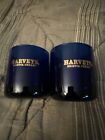 2  Cobalt Blue Bar Glasses Harveys Harvey's Bristol Cream