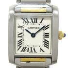 Auth Cartier Tank Francaise SM W51007Q4 844786CD Silver 18K Yellow Gold Women's