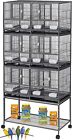 TRIPLE Story Stackable Center Divided Breeder Breeding Nest Bird Rolling Cage