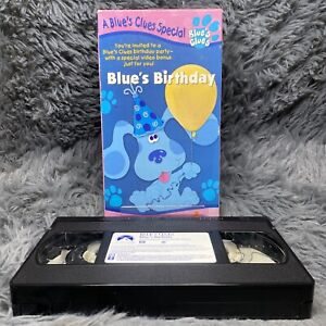 Blue's Clues : Blue's Birthday VHS Tape 1998 Blues Nick Jr Nickelodeon Cartoon