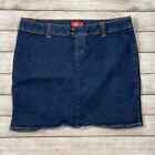 Dickies Dark Blue Wash Denim Pencil Jean Skirt Women's Size 14