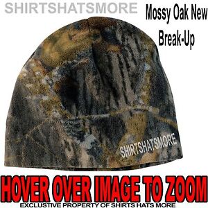 POLAR FLEECE Camo BEANIE Mossy Oak New Break-Up Hunting Skull Cap Hat Unisex NEW