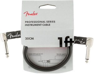 Fender Professional Series Guitar/Instrument Patch Cable, Right Angle, 1' ft