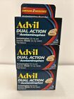 Lot of 3 Advil Dual Action 250mg acetaminophen + 125mg ibuprofen Total 54 Caplet