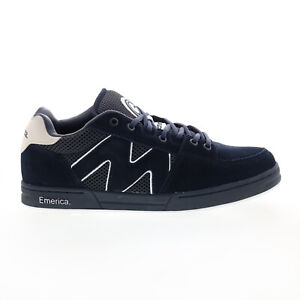 Emerica OG-1 6101000152401 Mens Blue Suede Skate Inspired Sneakers Shoes