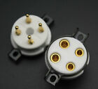 EIZZ Vacuum Tube Socket Ceramic Base 24K Gold Plated 4/7/8/9 Pin HiFi Audio