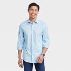 Men's Performance Dress Button-Down Shirt - Goodfellow & Co Blue XL