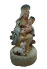 Vintage Josef Original Mother Mary Baby Jesus Nativity Rotating Silent Night