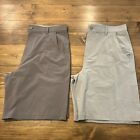 Free Fly Shorts Mens 34 Gray Performance Bamboo Flat Front Stretch LOT OF 2