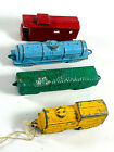 Lot (4) Tootsietoy Tootsie toy train locomotive vintage toy car truck 7000