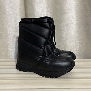 Womens Winter Snow Boots Insulated Black Size 9