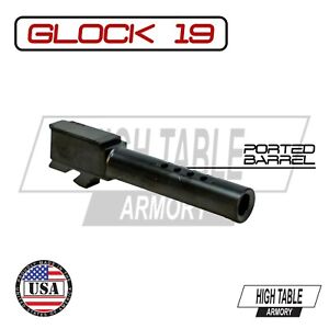 Glock 19 Ported DLC Crowned Barrel(Gen 1-5)