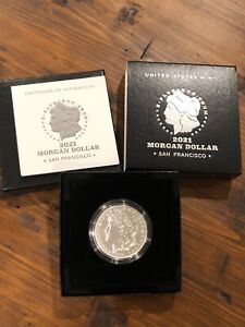 2021 Morgan Dollar New US Mint Uncirculated San Francisco with COA.