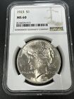 New Listing1923 P PEACE Silver Dollar NGC MS 60 | Uncirculated UNC BU MS60 ICY BLAST WHITE!