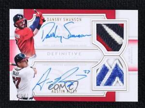 2020 Definitive Collection Dual Patch Red 1/1 Austin Riley Dansby Swanson Auto