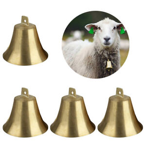 4X Brass Copper Bells Cow Horse Sheep Dog Animal Grazing Super Loud Farm