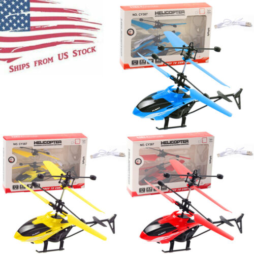 Flying Helicopter Induction Toy Mini Drone Sensor Aircraft Kids Toy Rechargeable