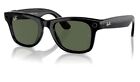 New ListingRay-Ban Stories Wayfarer Smart Glasses - Shiny Black Frames with Green G15 Lens