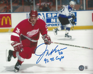 Edmonton Oilers   Joey Kocur  autographed 8x10  photo Beckett certified 97-98