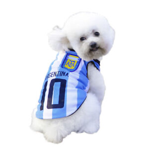 SMALL LARGE DOG VEST PET CLOTHES WORLD CUP FOOTBALL CLOTHING PUPPY TEDDY APPAREL
