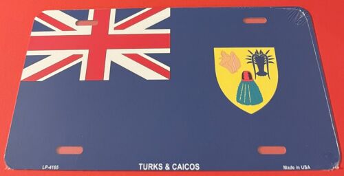 Turks & Caicos Flag Booster License Plate