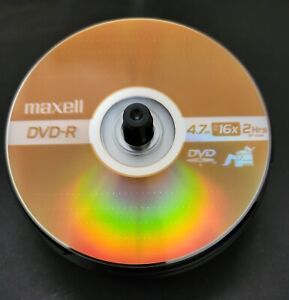 Maxell DVD+R 16X  Blank Discs -  4.7GB/120Min - Spindle Pack w/ 12 (NEW) Discs