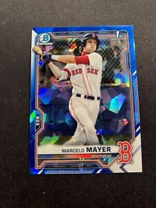 2021 Bowman Chrome Marcelo Mayer #BDC-174 Sapphire Refractor 1st Red Sox