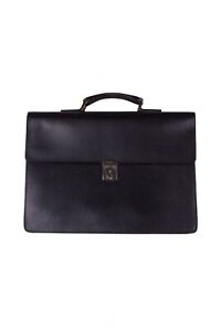 Gucci Black Leather Lightweight Classic Business Briefcase