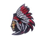 indian chief headdress emblem patch iron-on embroidered  2697