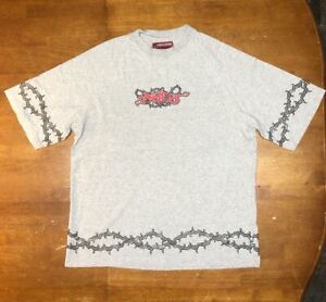 JNCO vintage Large Shirt Barbed Wire 90’s Skater Rave Needle In The Haystack