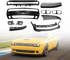 For 2015-2023 Dodge Challenger Hellcat Style Full Front Bumper W/Lip+Grille (For: 2015 Challenger)