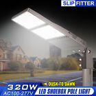 320W LED Shoebox Street Light Outdoor Parking Lot Area Pole Light with Photocell
