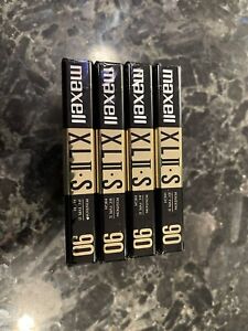 Lot of 4 sealed maxell xlii-s 90 high bias cassette tapes