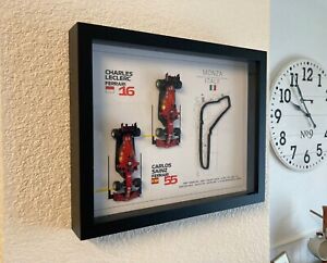 New ListingBburago 1:43 F1 Ferrari Racing Leclerc & Sainz Handmade Display Box With 3DTrack