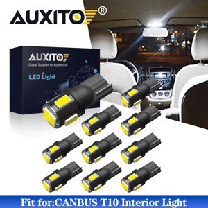 10PC T10 SMD LED Car CANBUS Error Free Wedge Light Bulb 6000K White 501 194 W5W (For: More than one vehicle)
