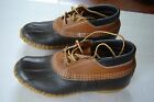 L.L. Bean Boots Men's   Size  8M  Low  Duck Boots  3 Eye Brown Lace Up  Nice!