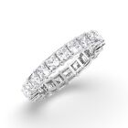 E/VS,  Lab-Grown Princess Cut Diamond Full Eternity Ring ,18K White Gold