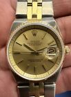 Vintage Rolex Datejust Ref 1630 Steel and Gold 14k Champagne Dial Year 1974