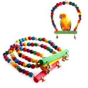 Pet Bird Swing Parrot Parakeet Budgie Cockatiel Cage Hammock Toys Hanging Toy-'h