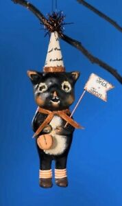 Bethany Lowe Halloween Trick Or Treat Kitty Cat Ornament #MA0417