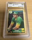 1987 Topps TIFFANY Jose Canseco RC #620 MINT GRADING 10 “GEM-MT” A’s EYE APPEAL