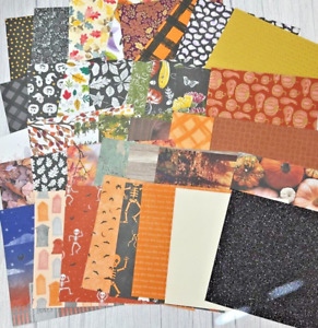 Lot 40 sheets 6x6 Stampin' UP! Fall  & Halloween  Designer Papers  - Retired