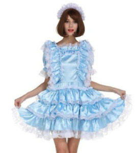 Sissy maid lockable blue dress custom Tailor-made