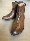 Frye Ankle Boots Women's Jamie Stitch Short Brown Leather Booties Size 8.5 B