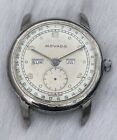 Vintage Movado Tripal Date Hand Winding Stainless Steel Men's Watch