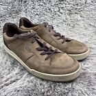ECCO SOFT Men Size 11-11.5 US Or 45 Lace Up Leather Sneakers Comfort Shoes Brown