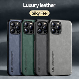 For iPhone 14 15 Pro Max 14 13 12 11 Shockproof Rubber Magnetic Leather Case